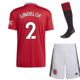 Детская футбольная форма Линделёф Манчестер Юнайтед 2023 с гетрами