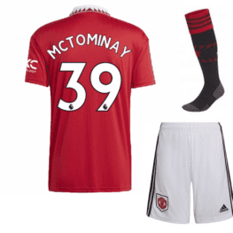 Детская футбольная форма Мактоминей Манчестер Юнайтед 2023 с гетрами