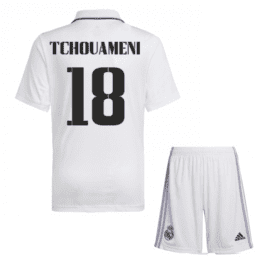 Детская футбольная форма Тчуамени Реал Мадрид 2023 года