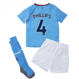 Детская футбольная форма Филлипс Манчестер Сити 2023 года с гетрами