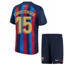 Детская футбольная форма Кристенсен Барселона 2023 года