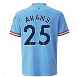 Детская футболка Аканджи Манчестер Сити 2023 года