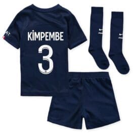 Детская футбольная форма Кимпембе ПСЖ 2023 года с гетрами