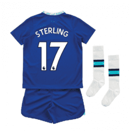 Детская футбольная форма Стерлинг Челси 2023 года с гетрами