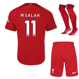 Детская футбольная форма Салах Ливерпуль 2023 года с гетрами