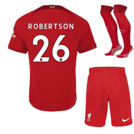 Детская футбольная форма Робертсон Ливерпуль 2023 года с гетрами