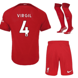 Детская футбольная форма Вирджил Ливерпуль 2023 года с гетрами