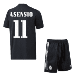 Детская чёрная футбольная форма Асенсио Реал Мадрид 2022-2023