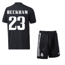 Детская чёрная футбольная форма Бекхэм Реал Мадрид 2022-2023