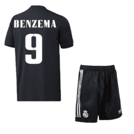 Детская чёрная футбольная форма Бензема Реал Мадрид 2022-2023