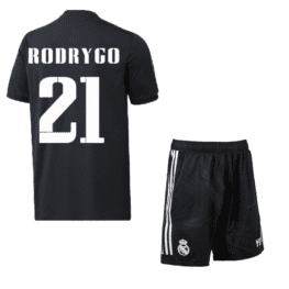Детская чёрная футбольная форма Родриго Реал Мадрид 2022-2023