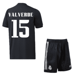 Детская чёрная футбольная форма Вальверде Реал Мадрид 2022-2023