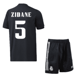Детская чёрная футбольная форма Зидан Реал Мадрид 2022-2023
