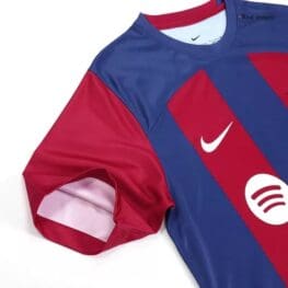 a red and blue sports jersey
