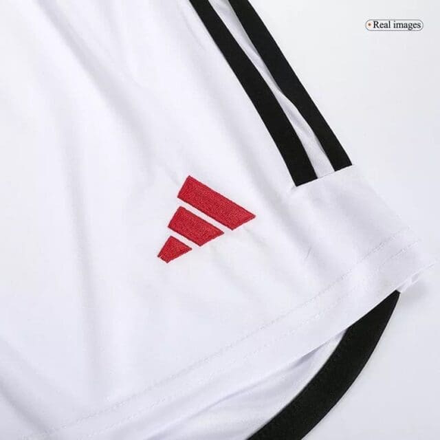 a close up of a white shorts