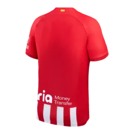 a red and white sports shirt