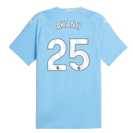Детская футболка Аканджи Манчестер Сити 2023-2024