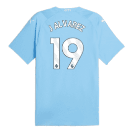 Детская футболка Альварес Манчестер Сити 2023-2024