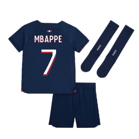 Детская футбольная форма Мбаппе ПСЖ 2023 2024 с гетрами