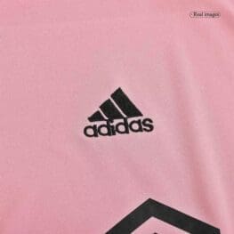a close up of a pink shirt