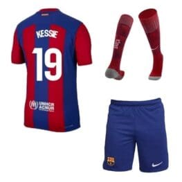 Детская футбольная форма Кессье Барселона 2024 с гетрами