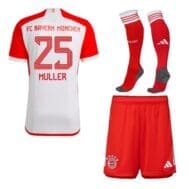 Детская футбольная форма Мюллер Бавария 2023 2024 с гетрами