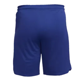 a blue shorts on a black background