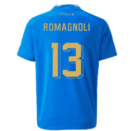 a blue jersey with yellow numbers and a number on it