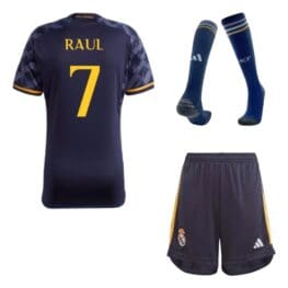 Гостевая детская форма Рауль Реал Мадрид 2024 с гетрами