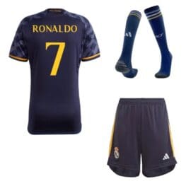 Гостевая детская форма Роналду Реал Мадрид 2024 с гетрами