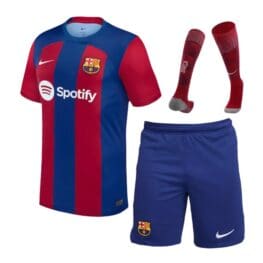 Детская футбольная форма Барселона 2024 с гетрами