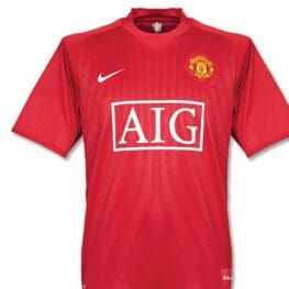 a red football jersey with a logo on it